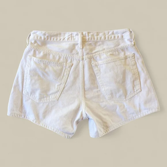 AGOLDE Parker Long Short Sz 29 White Denim Clean HemEuro Summer Aesthetic
